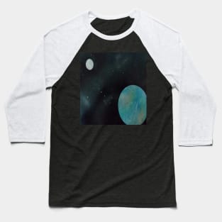 Earth and moon painting design Baseball T-Shirt